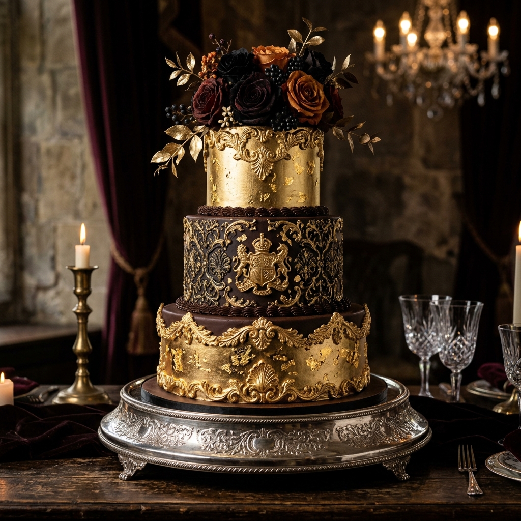 The Duke's Desire — Luxury gilded chocolate cake with gold leaf